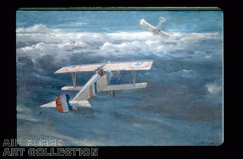 NIEUPORT FIGHTING A FOKKER IN THE REGION OF THE SOMME